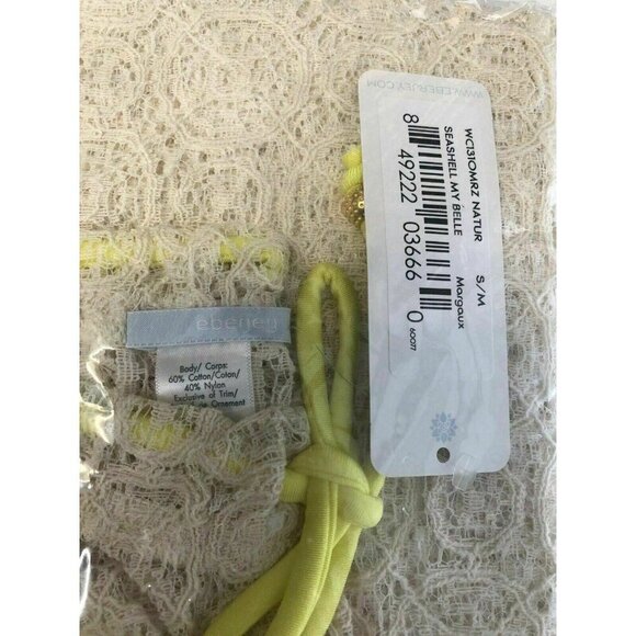 Eberjey Women's Seashell My Bell Margaux Cotton Crochet Swim Pants Size S/M - Picture 5 of 6